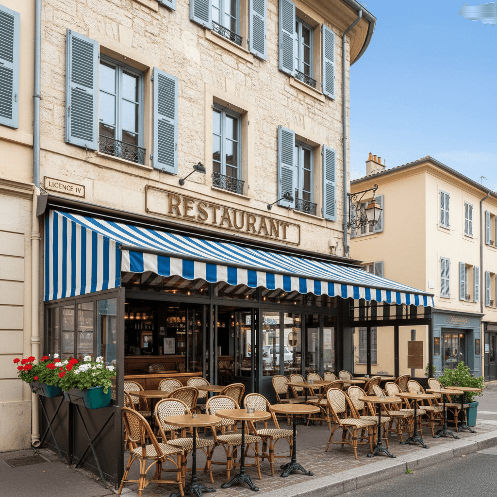 Restaurant à Nice : terrasse - licence IV