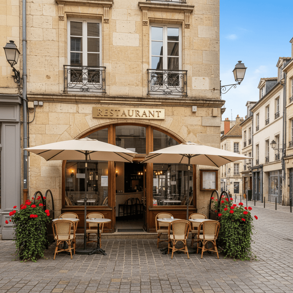 Restaurant 80m² à Dijon : terrasse - licence IV