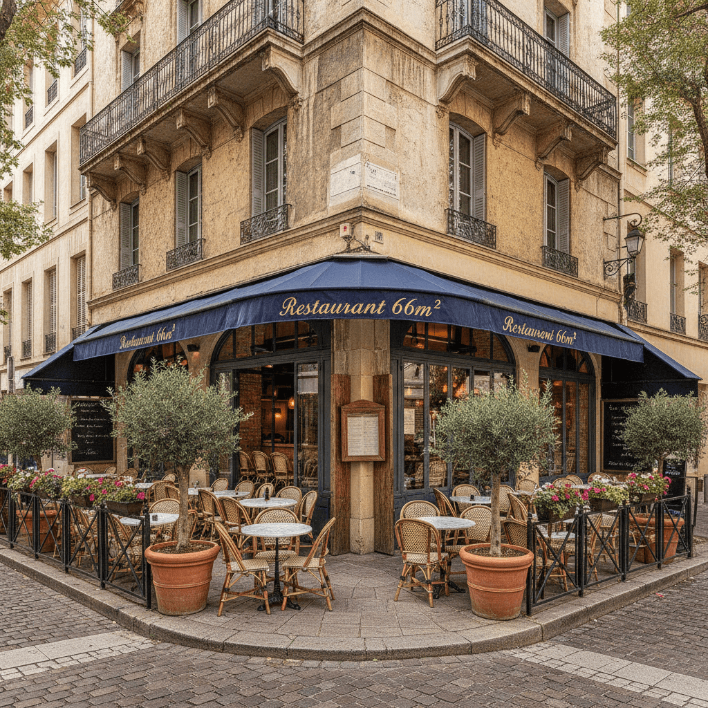 Restaurant 66m² à Nice : terrasse - licence IV