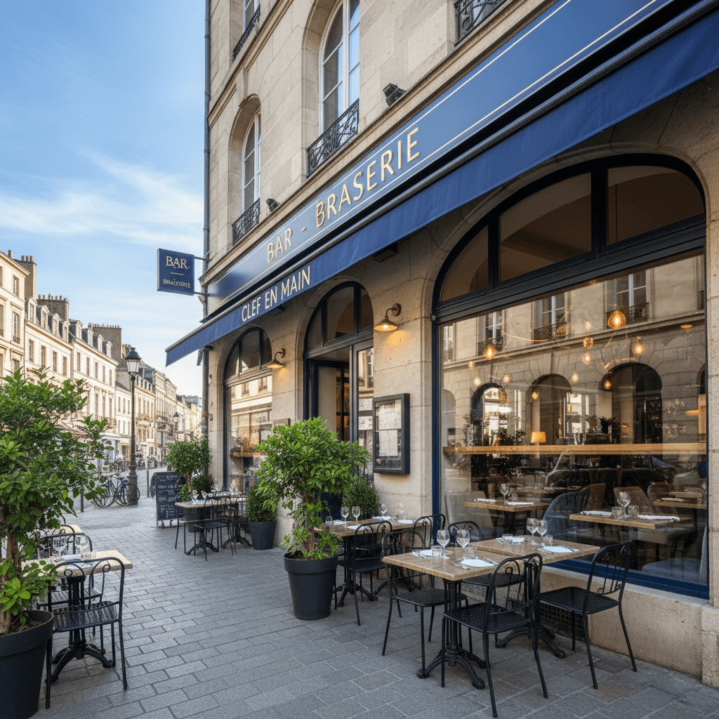 Bar-brasserie 230m² à Nantes : terrasse - licence IV