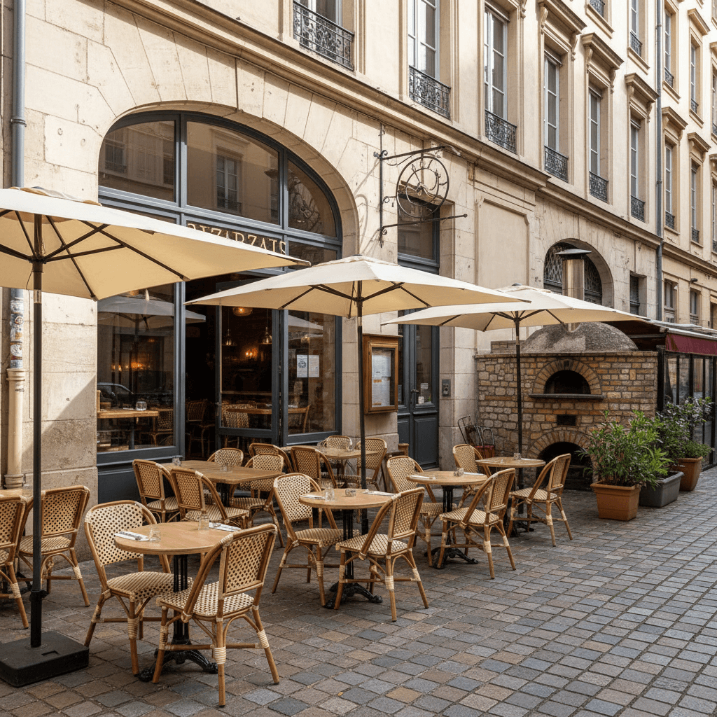 Restaurant 65m² à Lyon : terrasse - extraction
