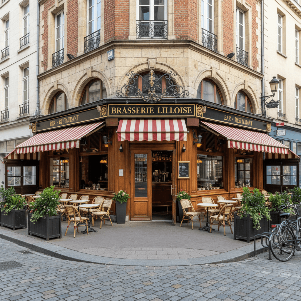 Bar-brasserie 182m² à Lille : terrasse - licence IV