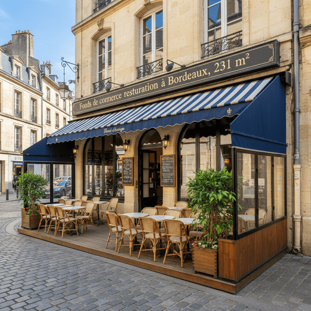 Snack 231m² à Bordeaux : terrasse - extraction