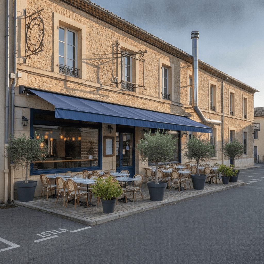 Restaurant 250m² à Montpellier : terrasse - extraction