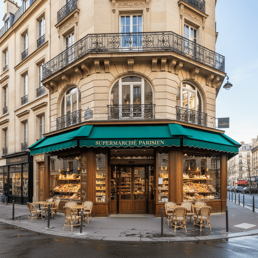 Supermarché de 740 m² à Paris, quartier animé