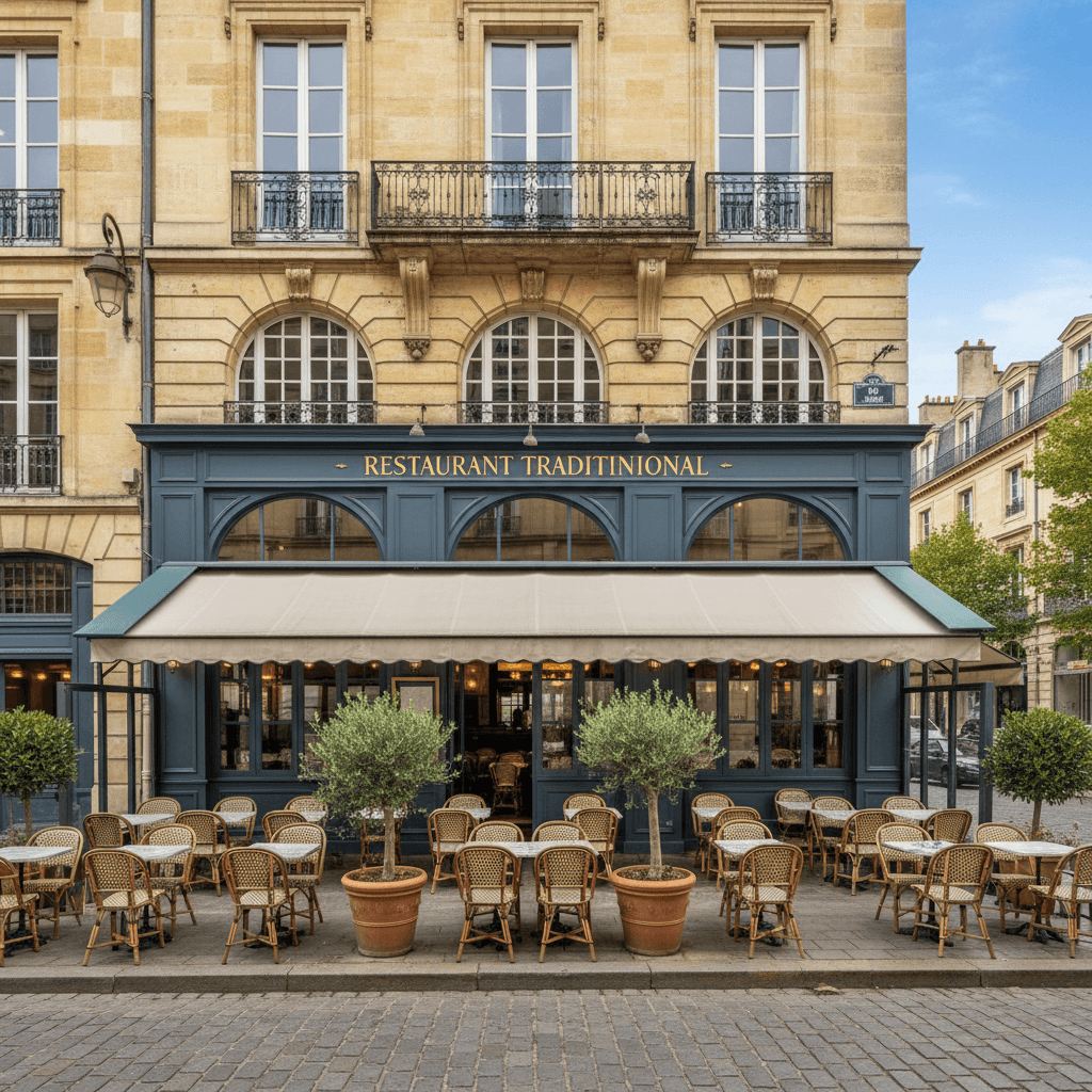 Restaurant 200m² à Bordeaux : terrasse - licence IV
