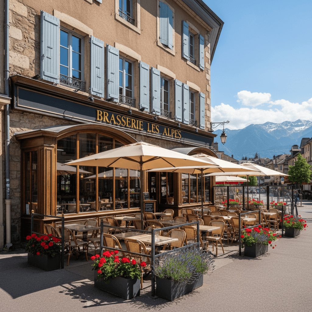 Bar-brasserie 311m² à Grenoble : terrasse - licence IV