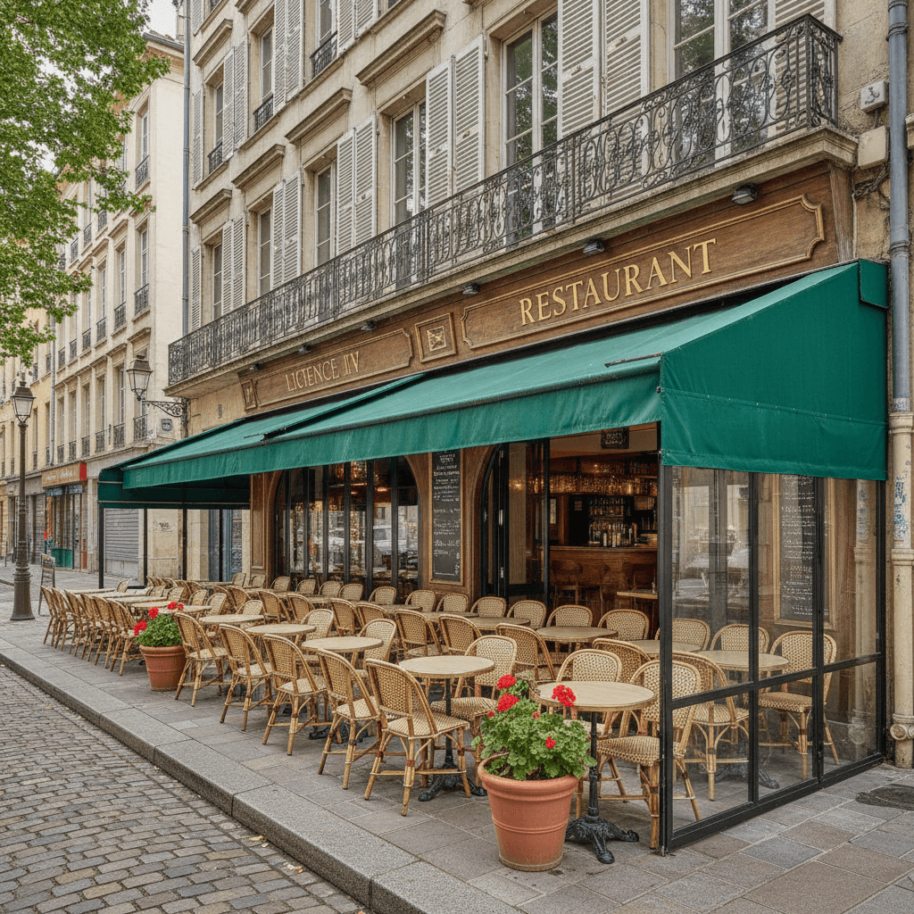 Restaurant 75m² à Lyon : terrasse - licence IV