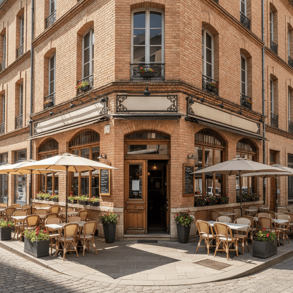 Bar-brasserie 57m² à Toulouse : terrasse - licence IV
