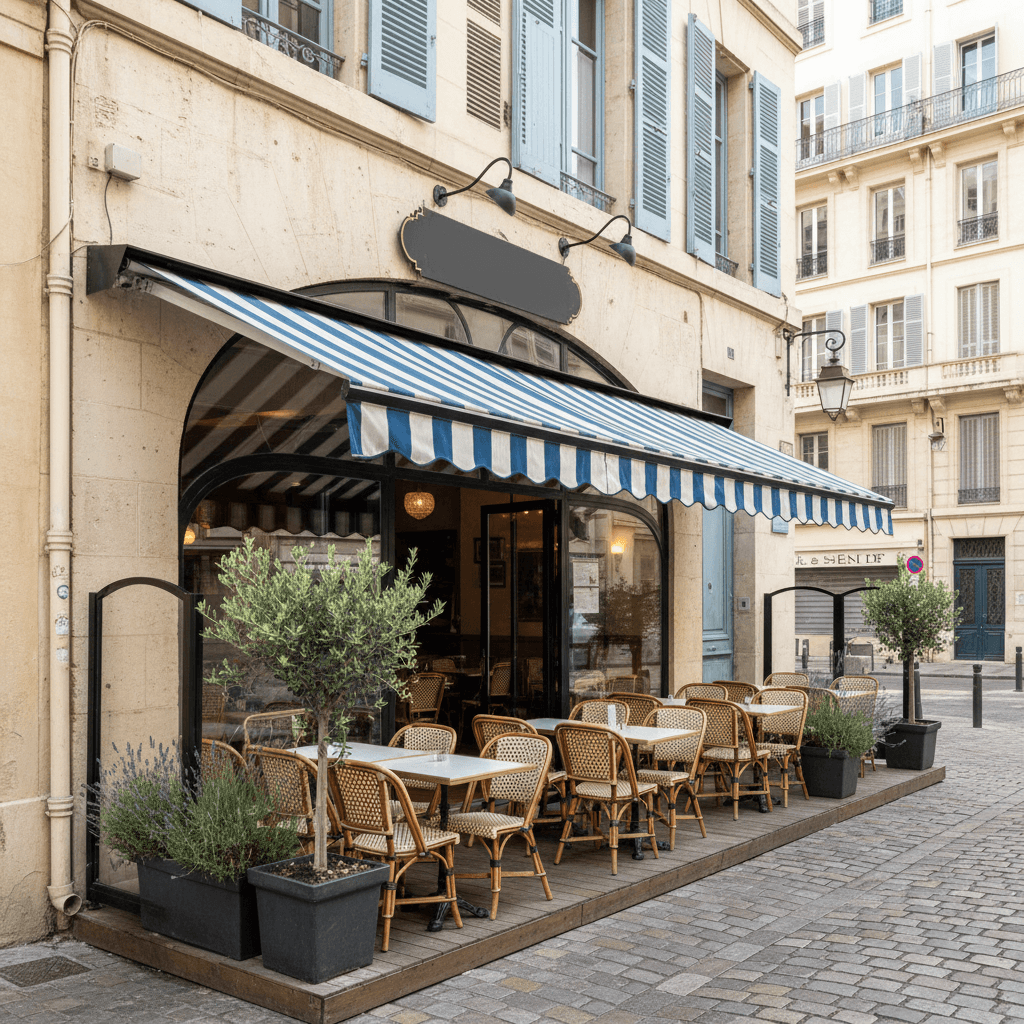 Restaurant 58m² à Marseille : terrasse - licence IV