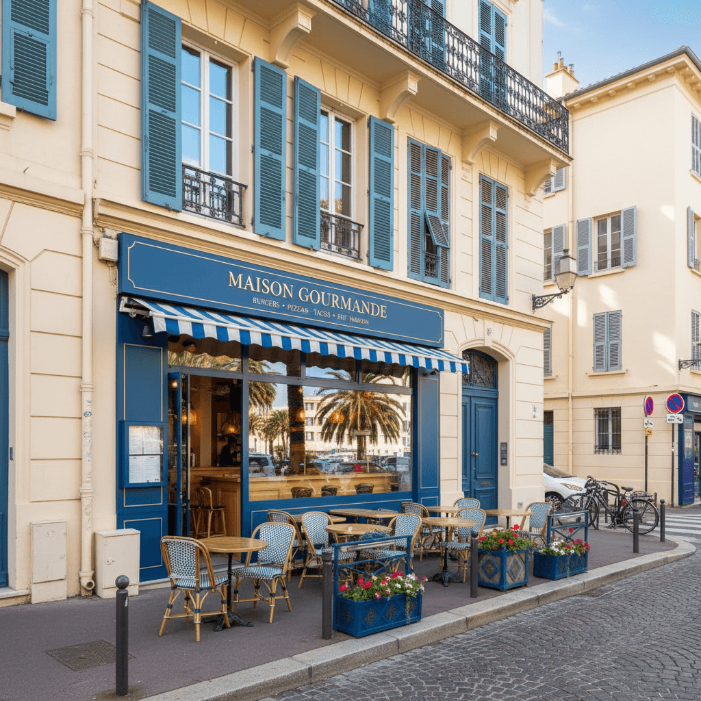 Fast-food 101m² à Nice : terrasse - licence IV