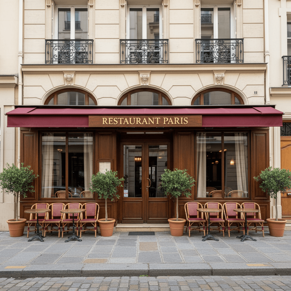 Restaurant 70m² à Paris : terrasse - extraction