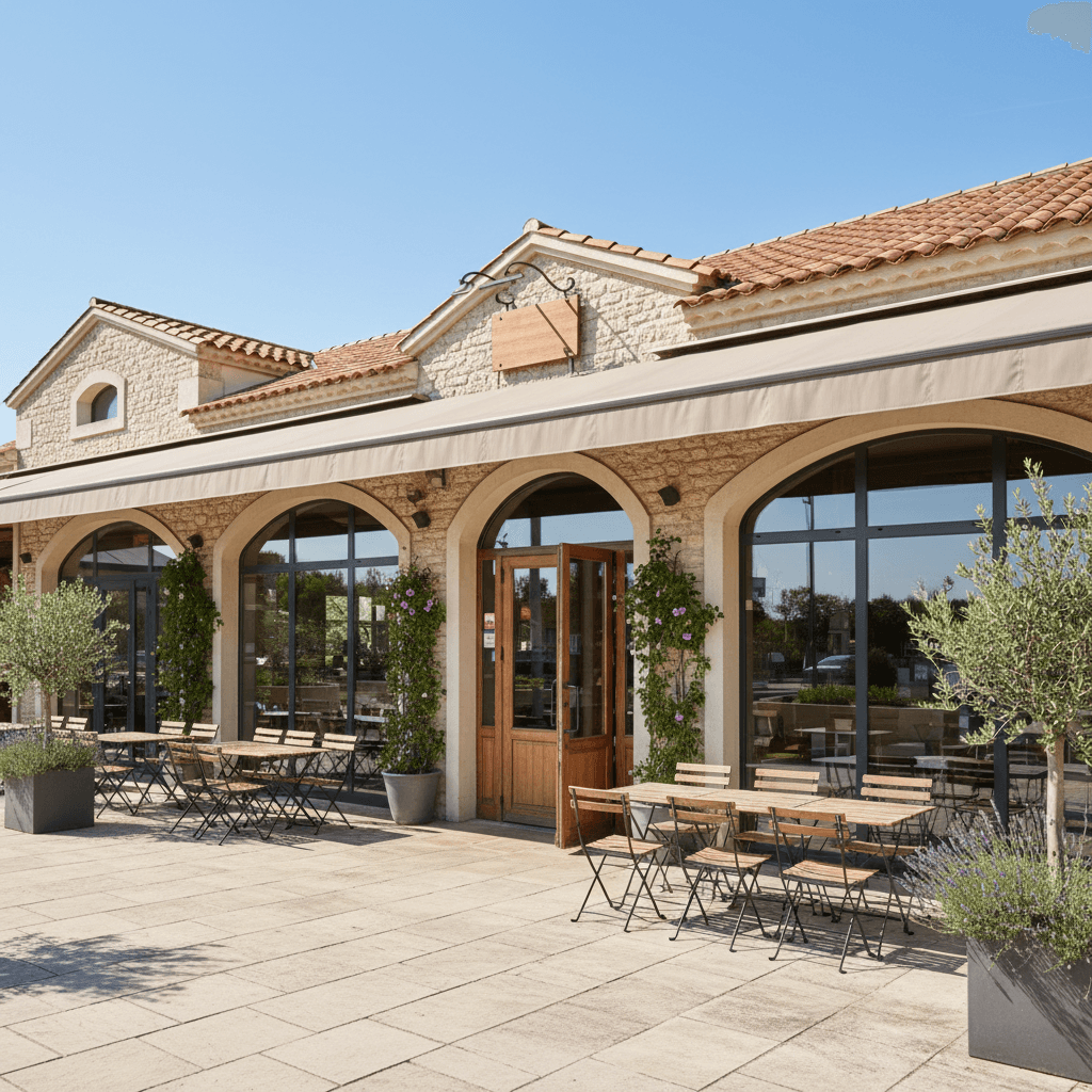 Restaurant 160m² à Aix-En-Provence : terrasse - extraction