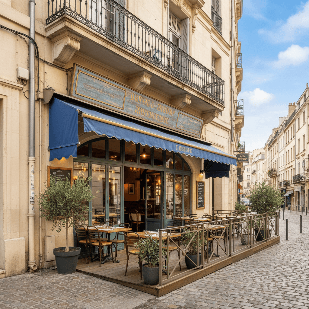 Restaurant 80m² à Marseille : terrasse - licence IV