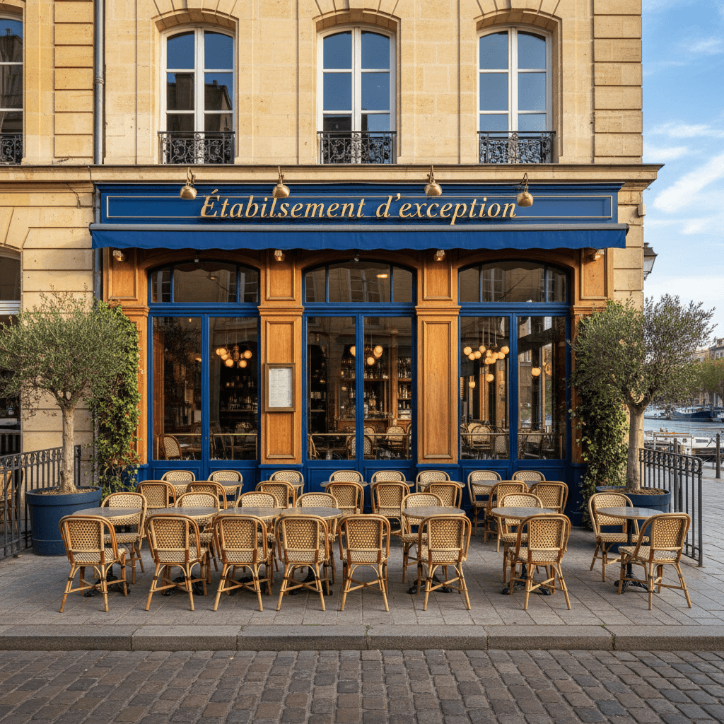 Bar-brasserie 150m² à Bordeaux : terrasse - licence IV