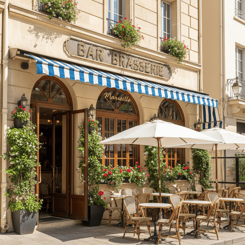 Bar-brasserie 200m² à Marseille : terrasse - licence IV