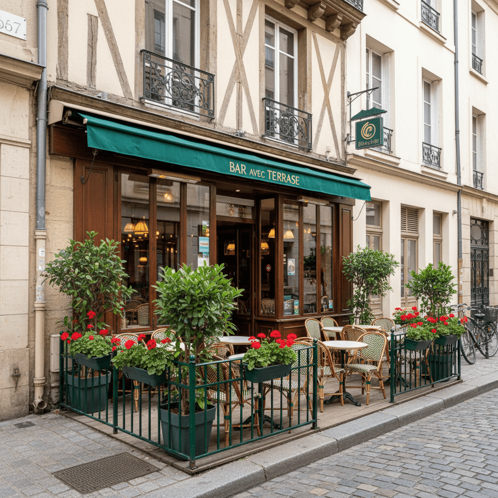Bar-brasserie à Rouen : terrasse - licence IV