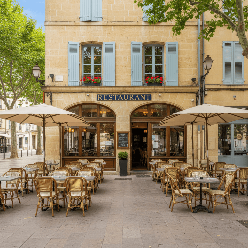 Restaurant 156m² à Montpellier : terrasse - extraction