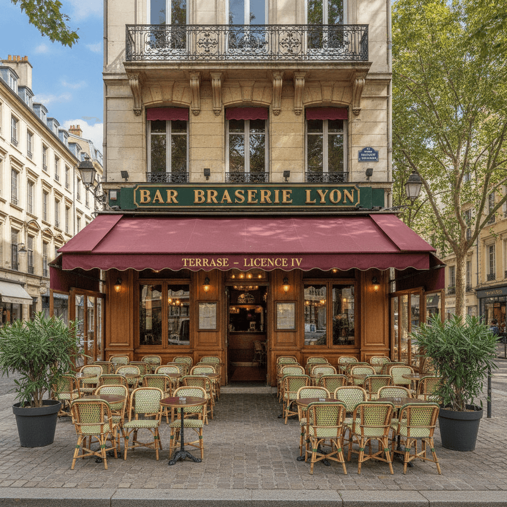 Bar-brasserie 160m² à Lyon : terrasse - licence IV