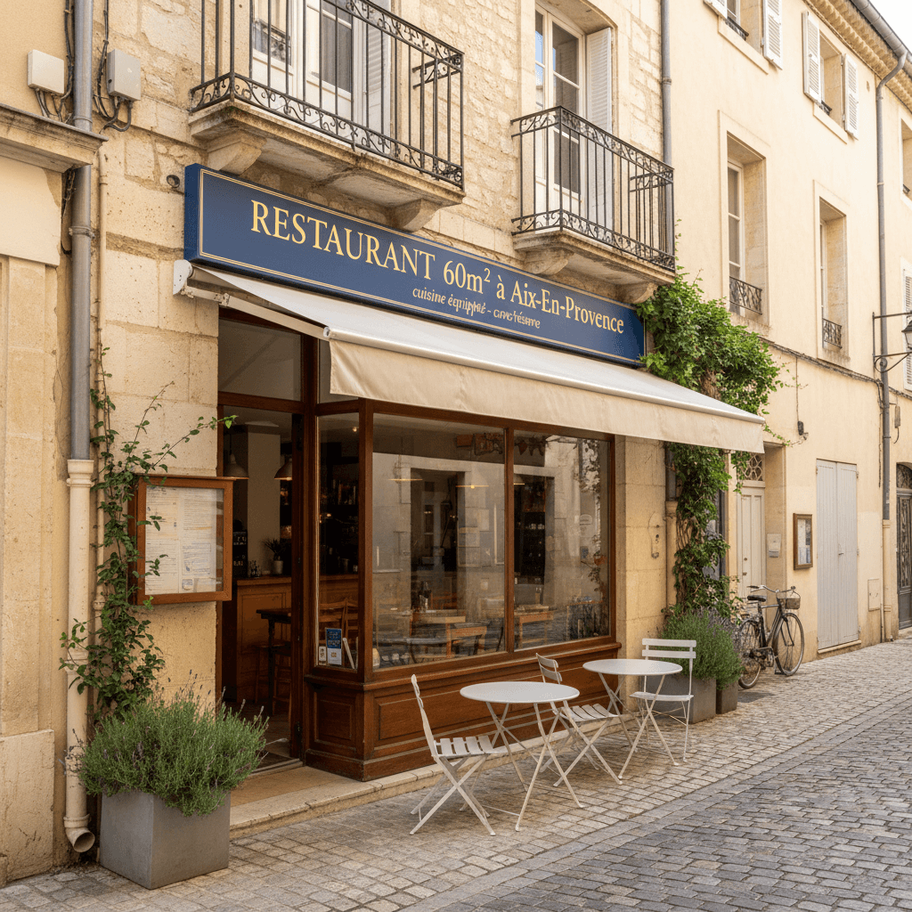Restaurant 60m² à Aix-En-Provence : cuisine équipée - cave/réserve