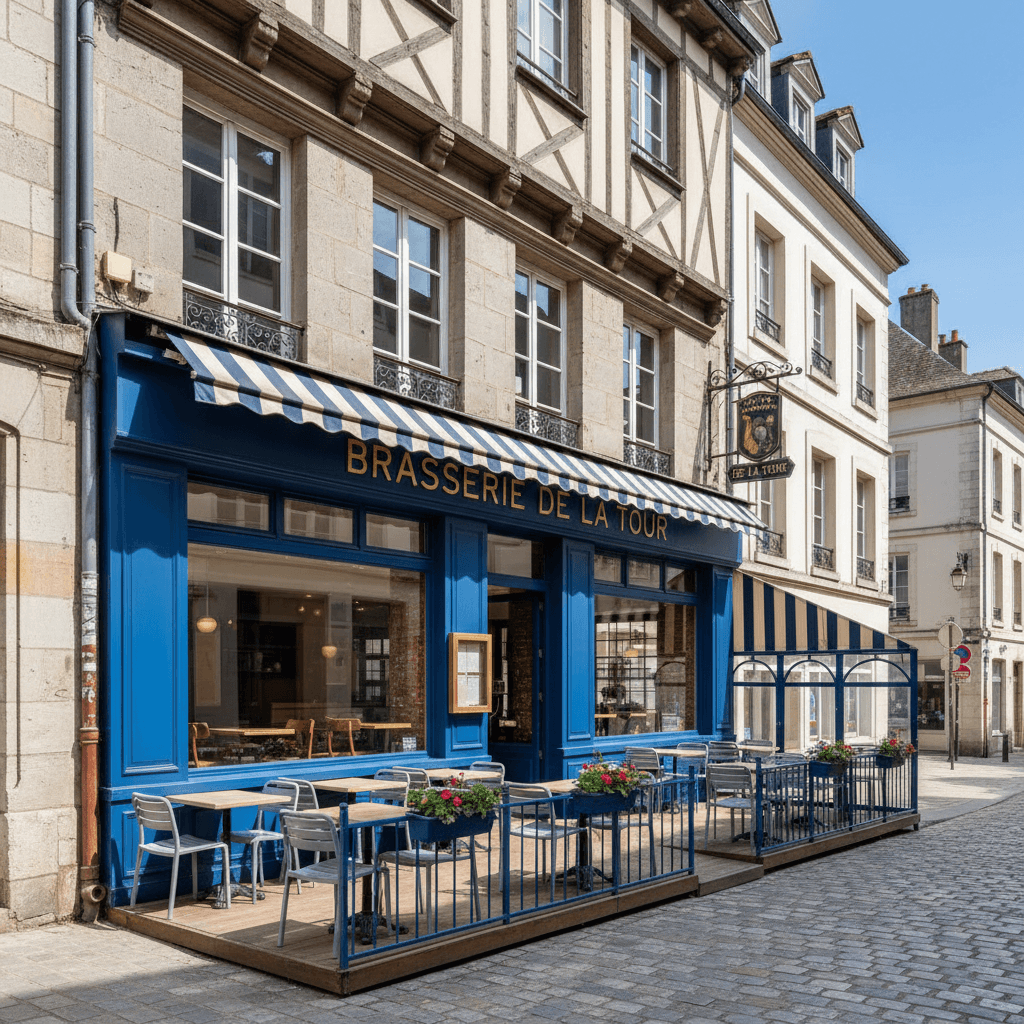 Bar-brasserie 80m² à Rouen : terrasse - licence IV