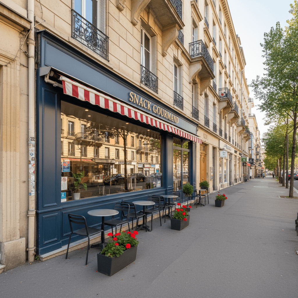 Snack 110m² à Lyon : terrasse