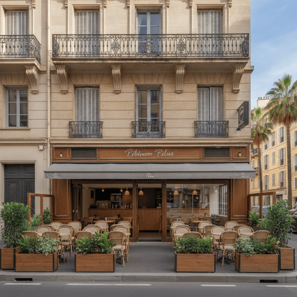 Fast-food 95m² à Nice : terrasse - licence IV