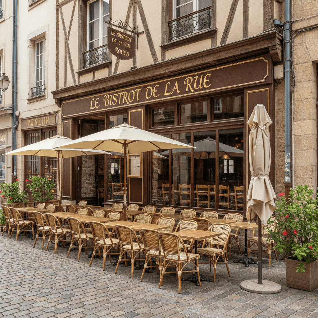 Restaurant à Rouen : terrasse - extraction