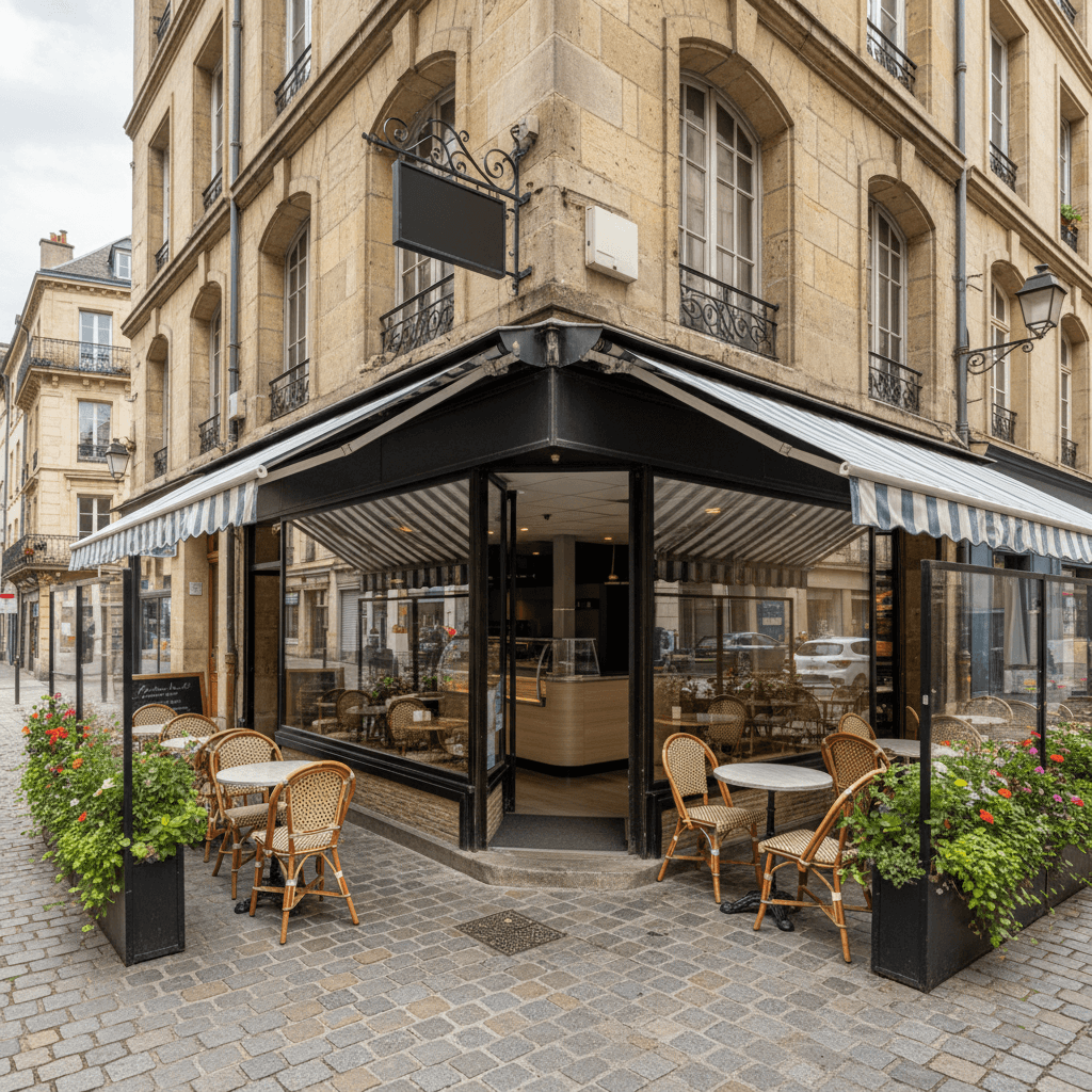 Snack à Grenoble : terrasse - extraction