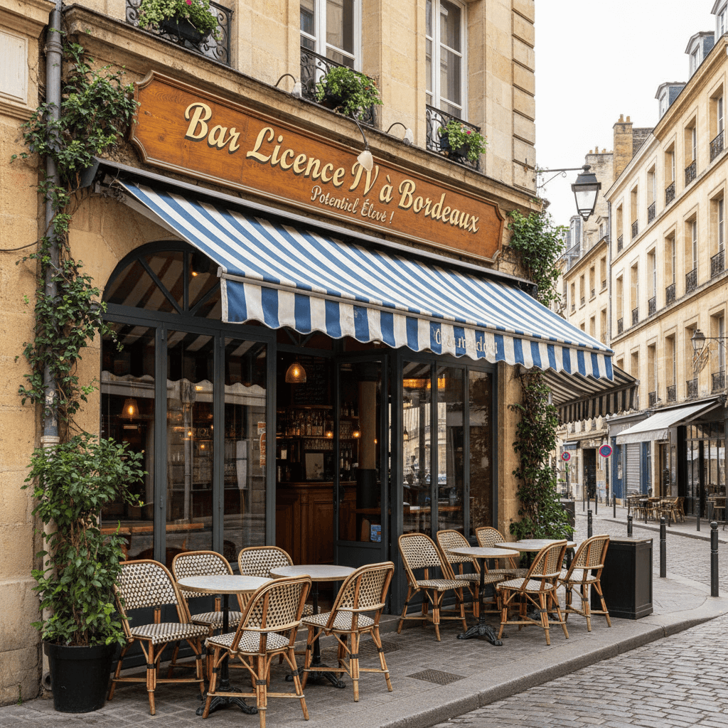 Bar-brasserie 140m² à Bordeaux : terrasse - licence IV