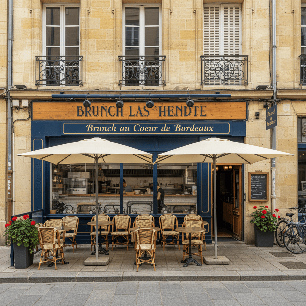 Restaurant à Bordeaux : terrasse - cuisine équipée