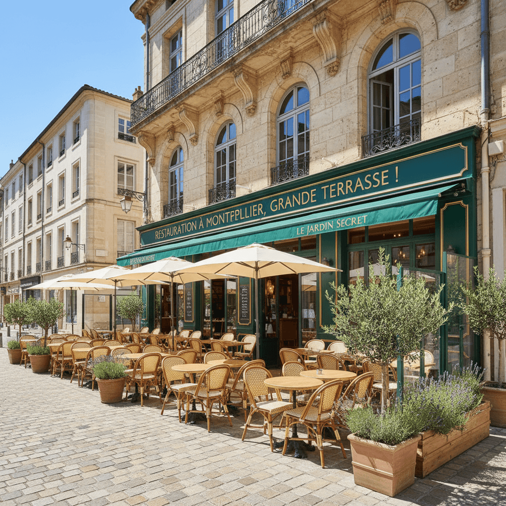 Restaurant à Montpellier : terrasse - extraction