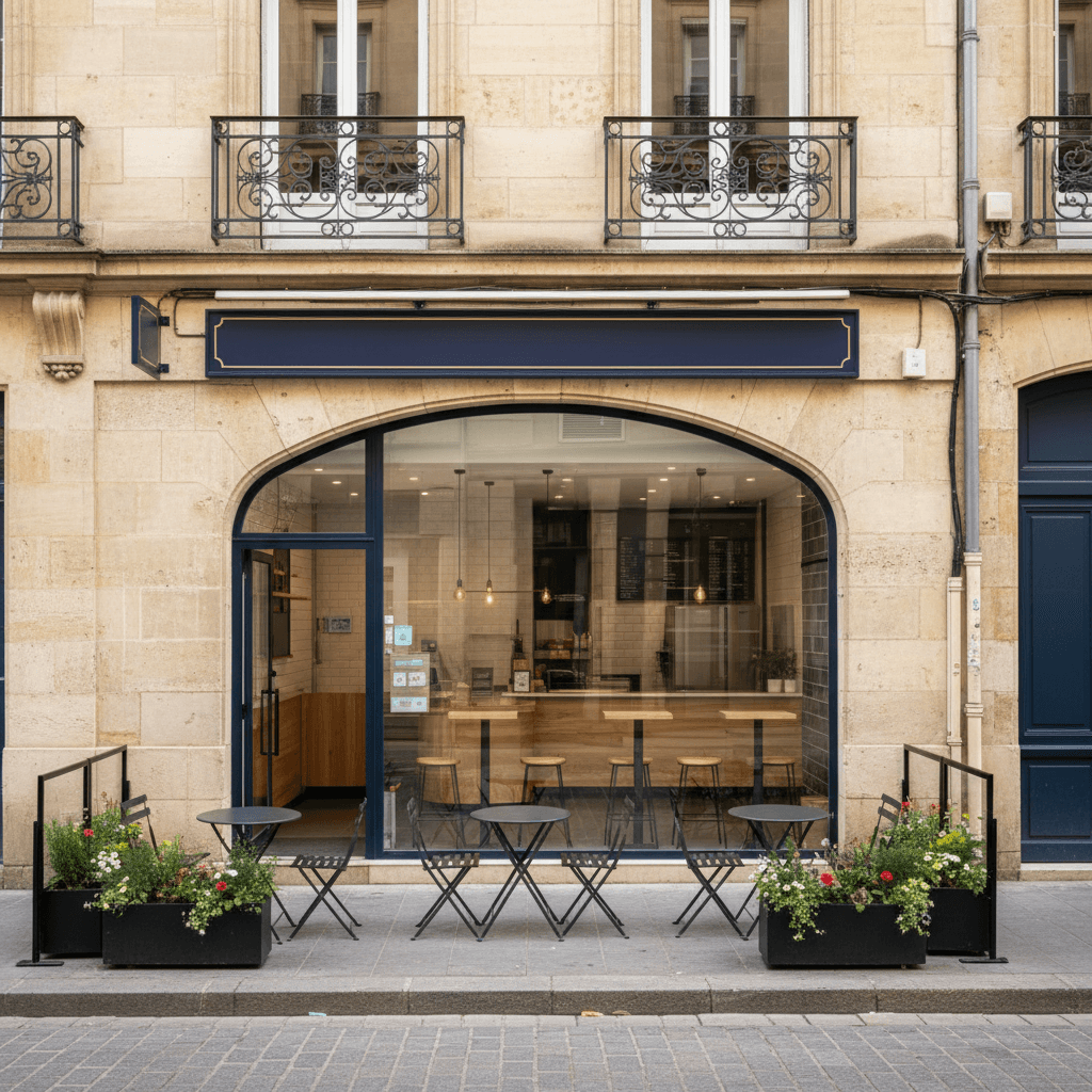 Fast-food 95m² à Bordeaux : terrasse - extraction