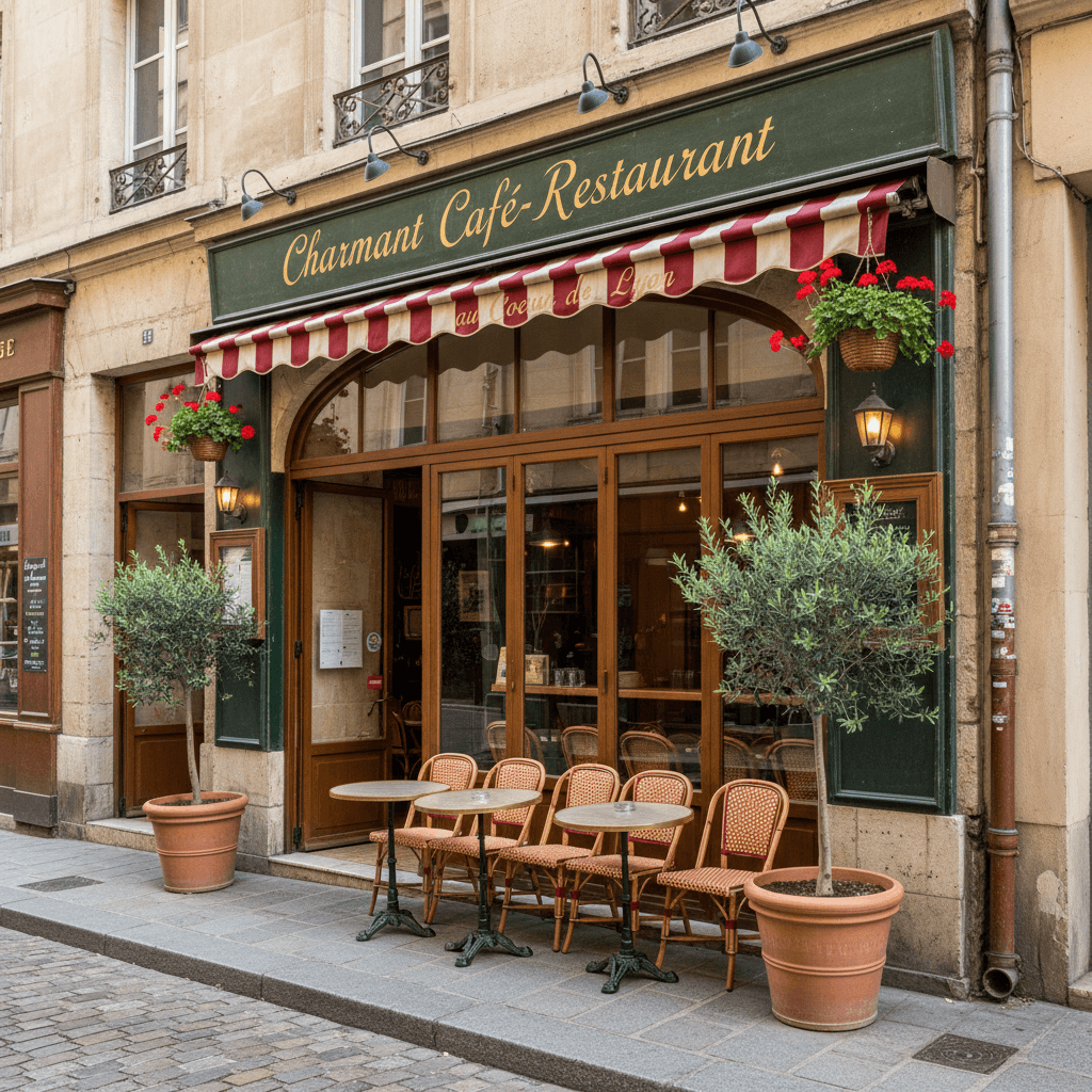 Restaurant 70m² à Lyon : terrasse - licence IV