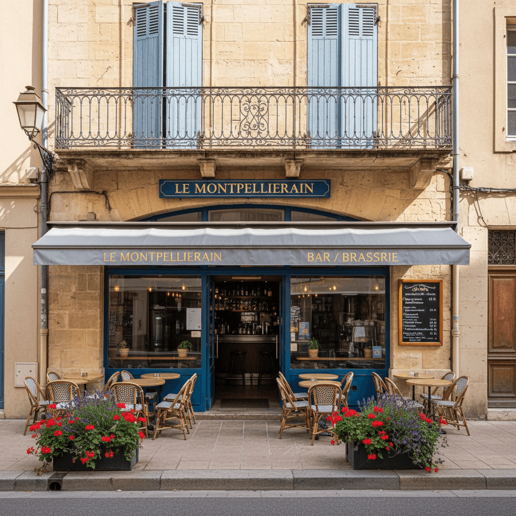 Bar-brasserie 278m² à Montpellier : terrasse - licence IV