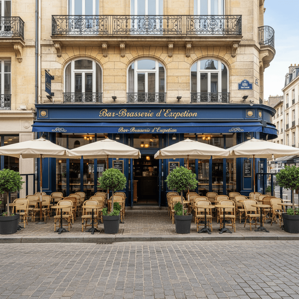 Bar-brasserie 135m² à Le Havre : terrasse - licence IV