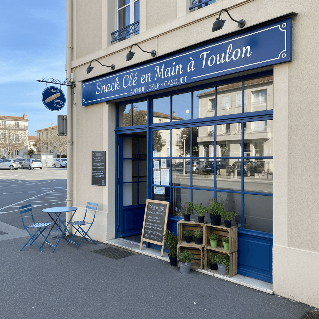 Snack 30m² à Toulon : climatisation - cuisine équipée