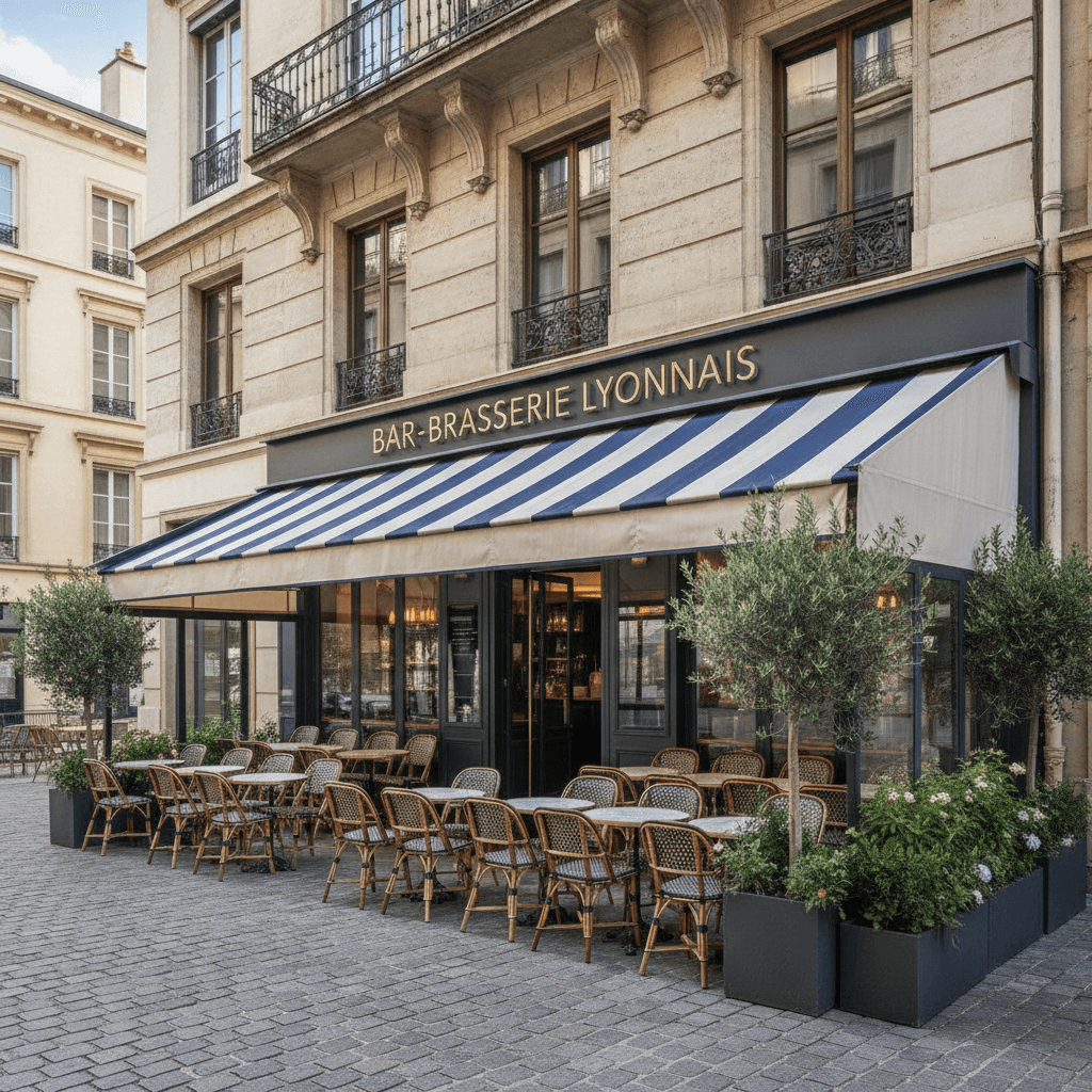 Bar-brasserie 90m² à Lyon : terrasse - licence IV
