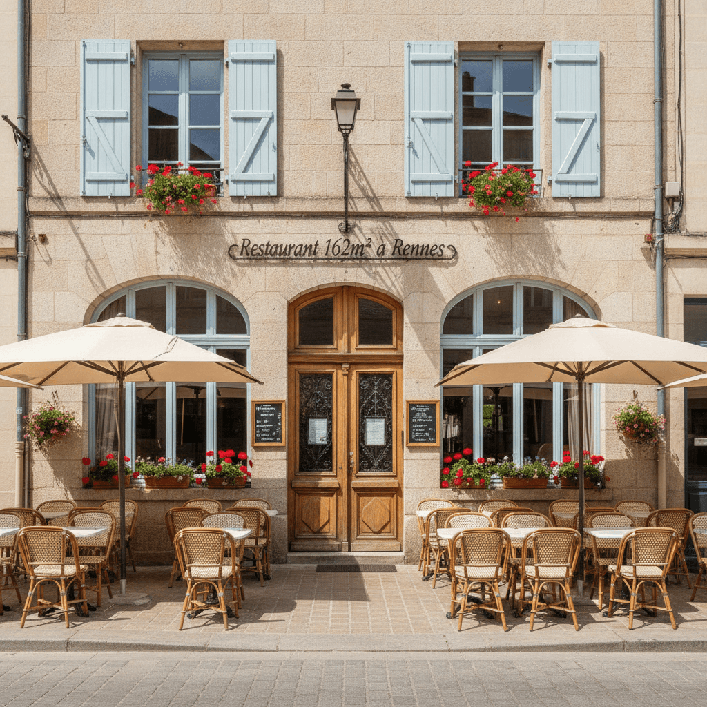 Restaurant 162m² à Rennes : terrasse - licence IV