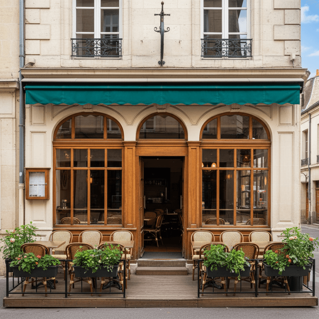 Restaurant 93m² à Dijon : terrasse - licence IV