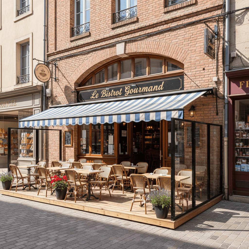 Restaurant à Toulouse : terrasse - extraction