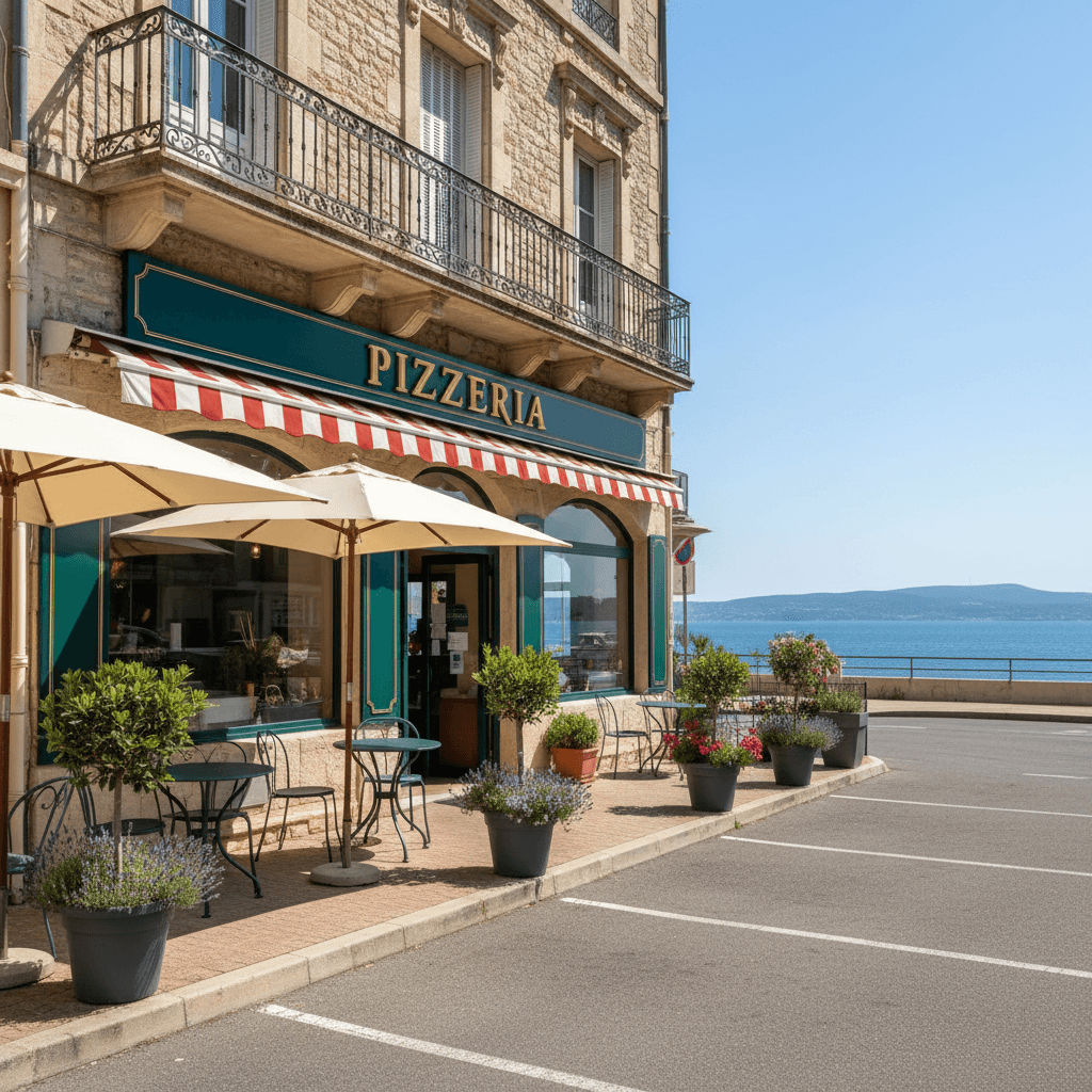 Fast-food à Toulon : terrasse - extraction