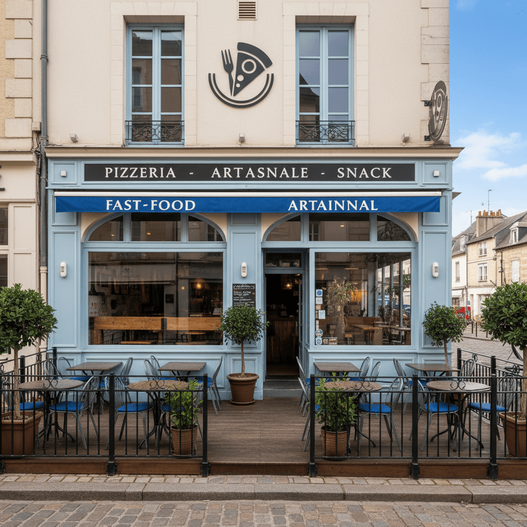 Fast-food 206m² à Angers : terrasse - extraction