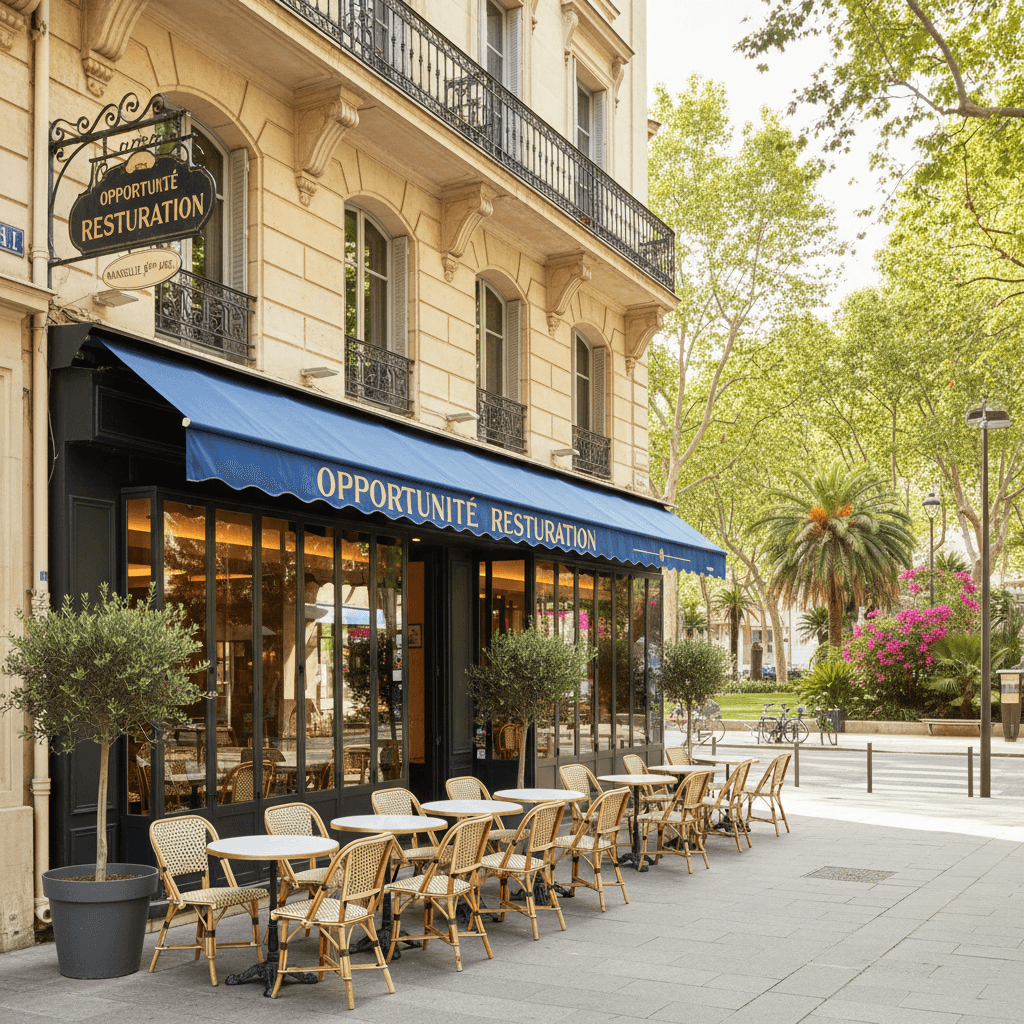 Restaurant 71m² à Marseille : terrasse