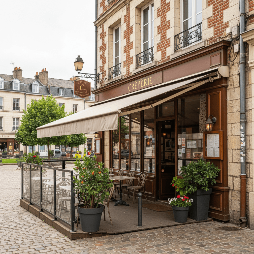 Restaurant 95m² à Lille : terrasse - climatisation