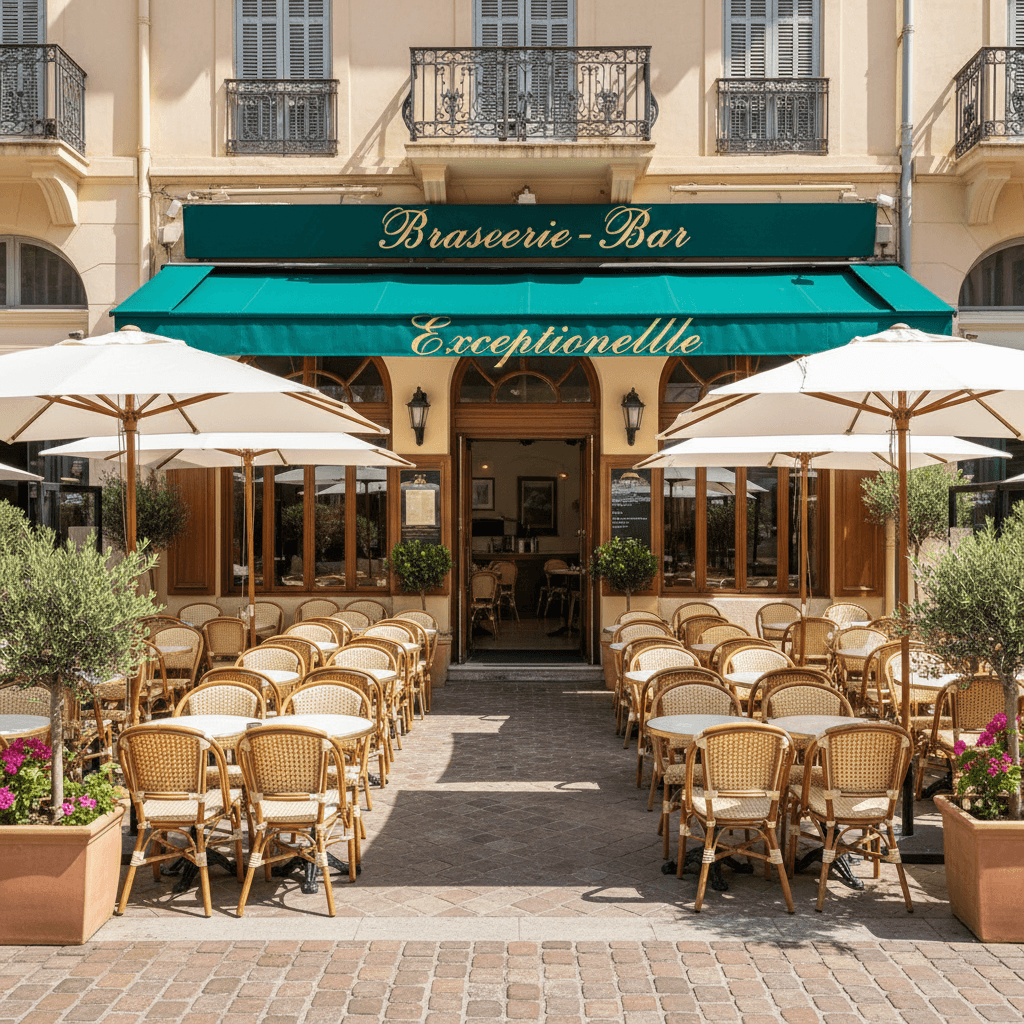 Bar-brasserie 150m² à Nice : terrasse - licence IV