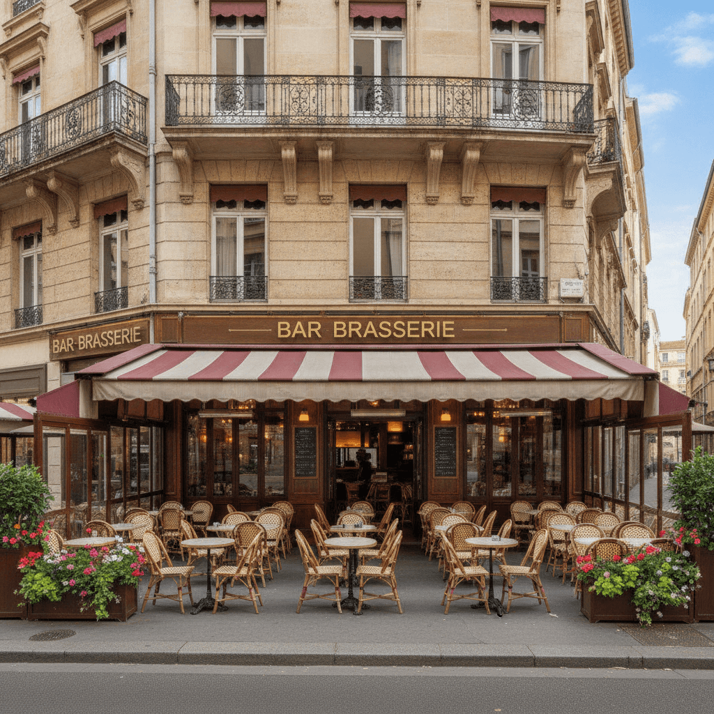 Bar-brasserie 410m² à Lyon : terrasse - licence IV