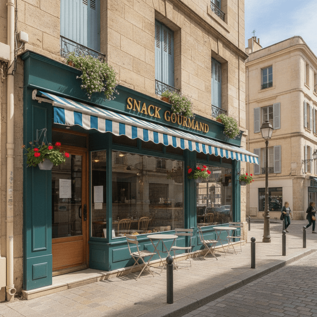 Snack 28m² à Marseille : terrasse - extraction