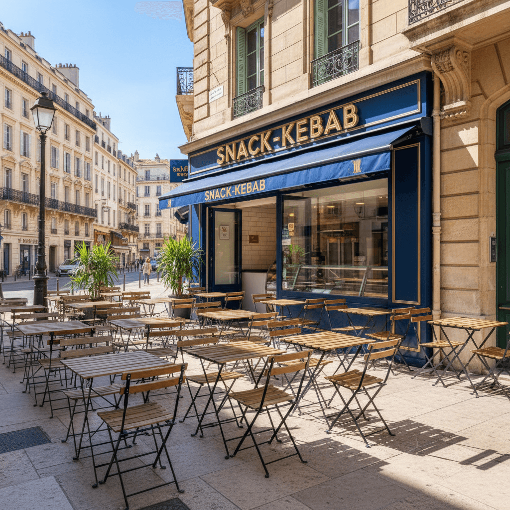 Fast-food 100m² à Marseille : terrasse - extraction