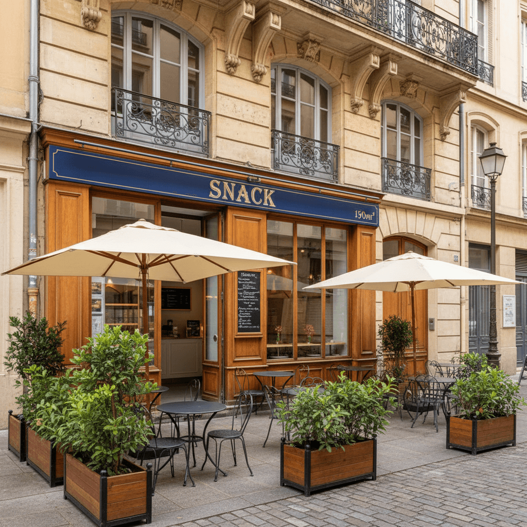 Snack 150m² à Lyon : terrasse